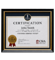 CSIA Certified Chimney Sweep Certificate