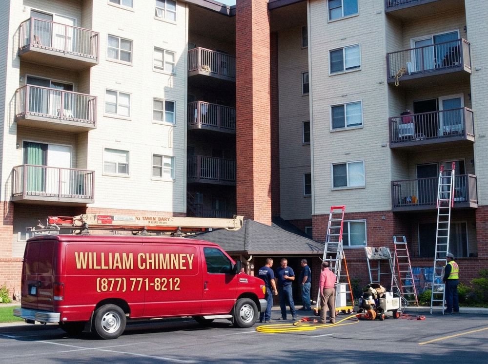 Multi-unit apartment chimney service